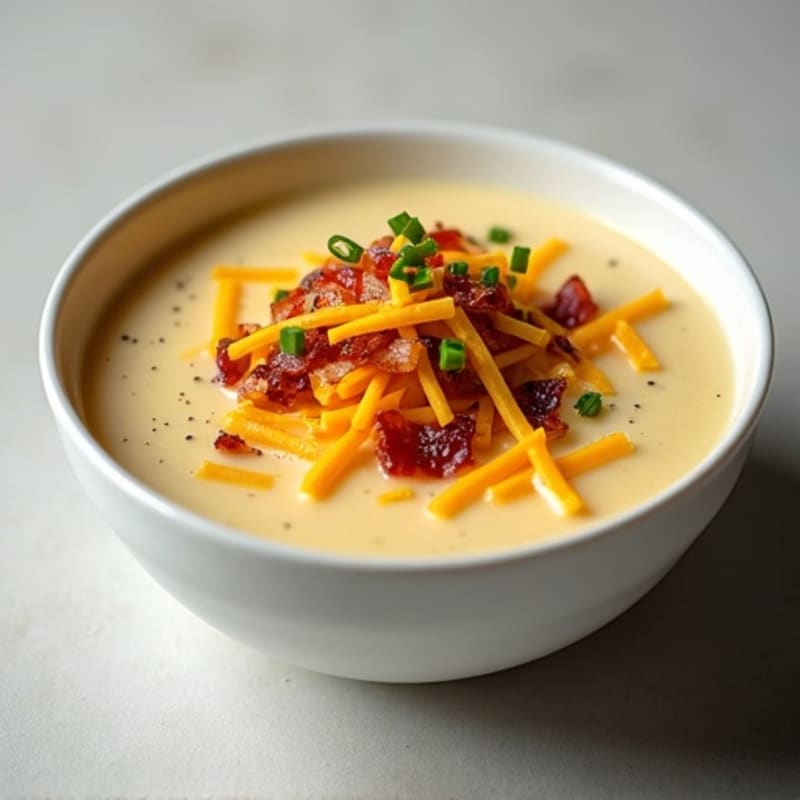 Healthy Creamy Loaded Baked Potato Soup