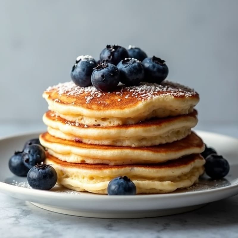 Fluffy High-Protein Blueberry Pancakes