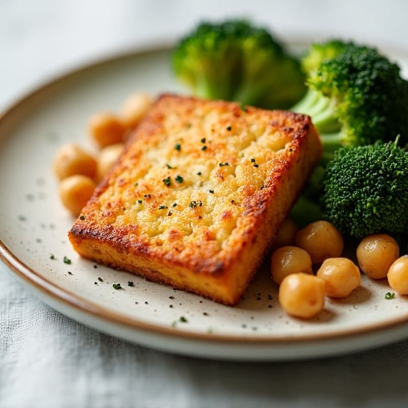 Crispy Tofu with Roasted Broccoli