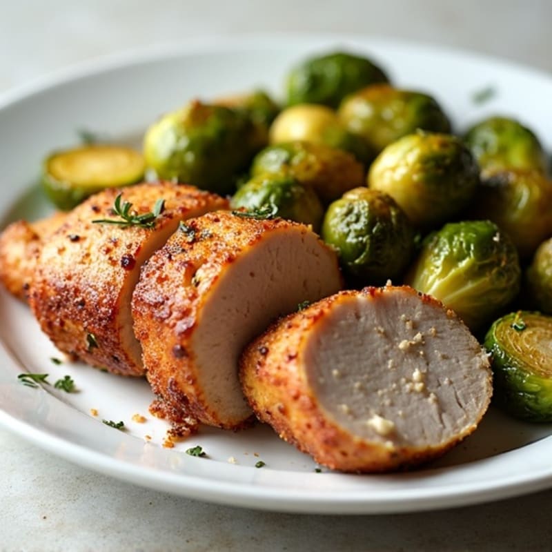 Roasted Pork Tenderloin with Crispy Brussels Sprouts
