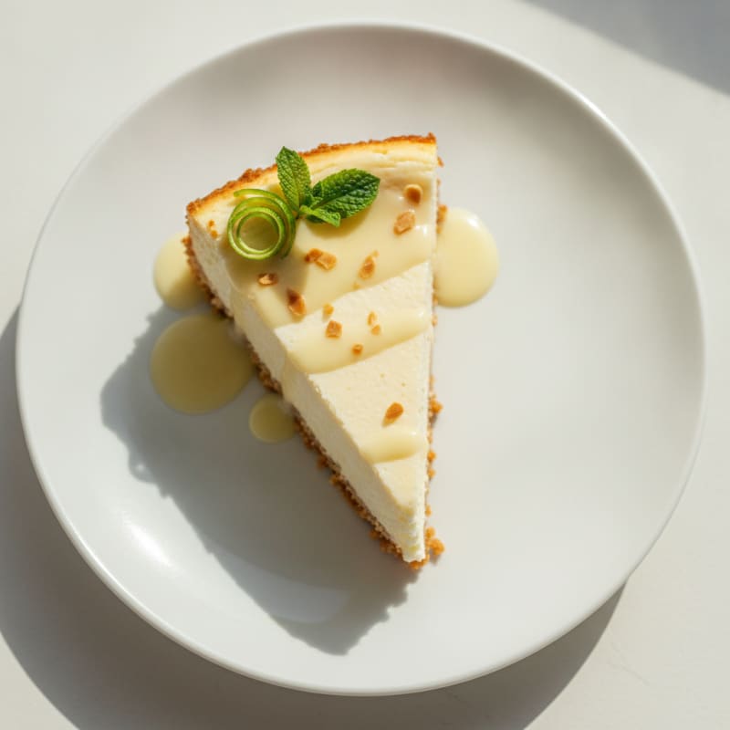 Creamy Protein Cheesecake with Almond Crust