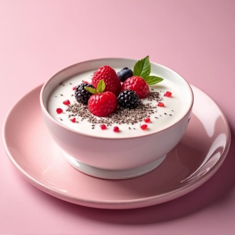 Silky Greek Yogurt Protein Mousse with Berries