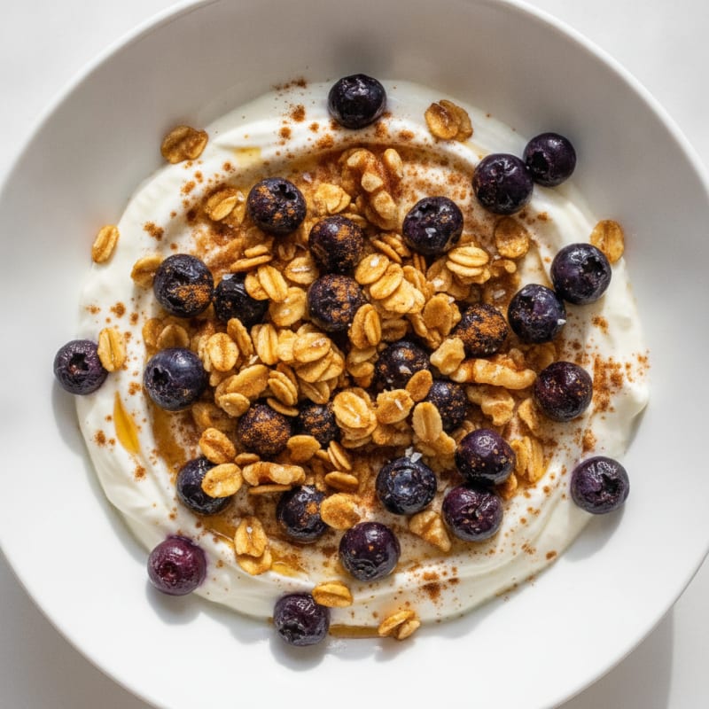 Toasted Oat and Berry Greek Yogurt Power Bowl