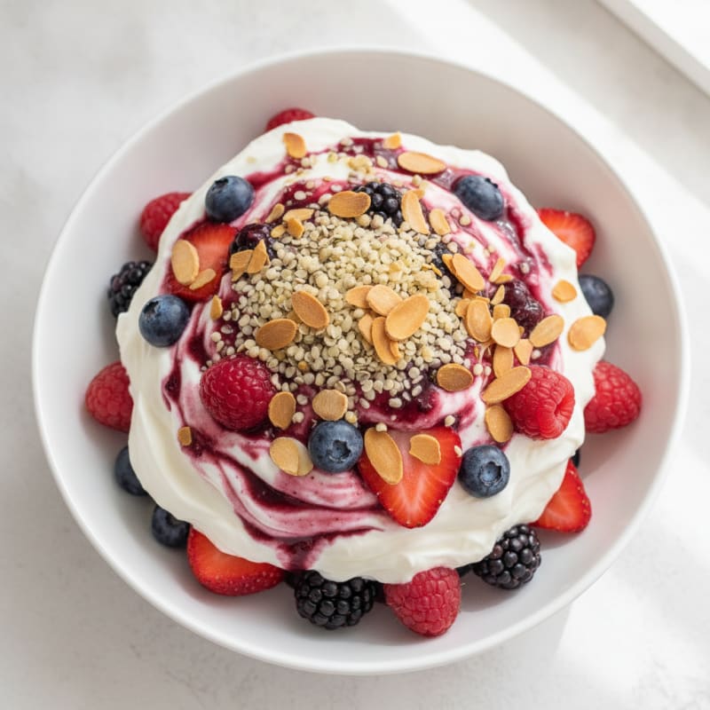 Creamy Greek Yogurt Protein Parfait with Mixed Berries