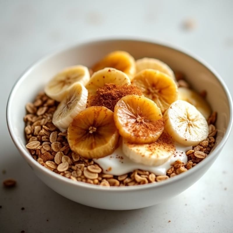 Warm Cinnamon-Spiced Caramelized Banana Bowl