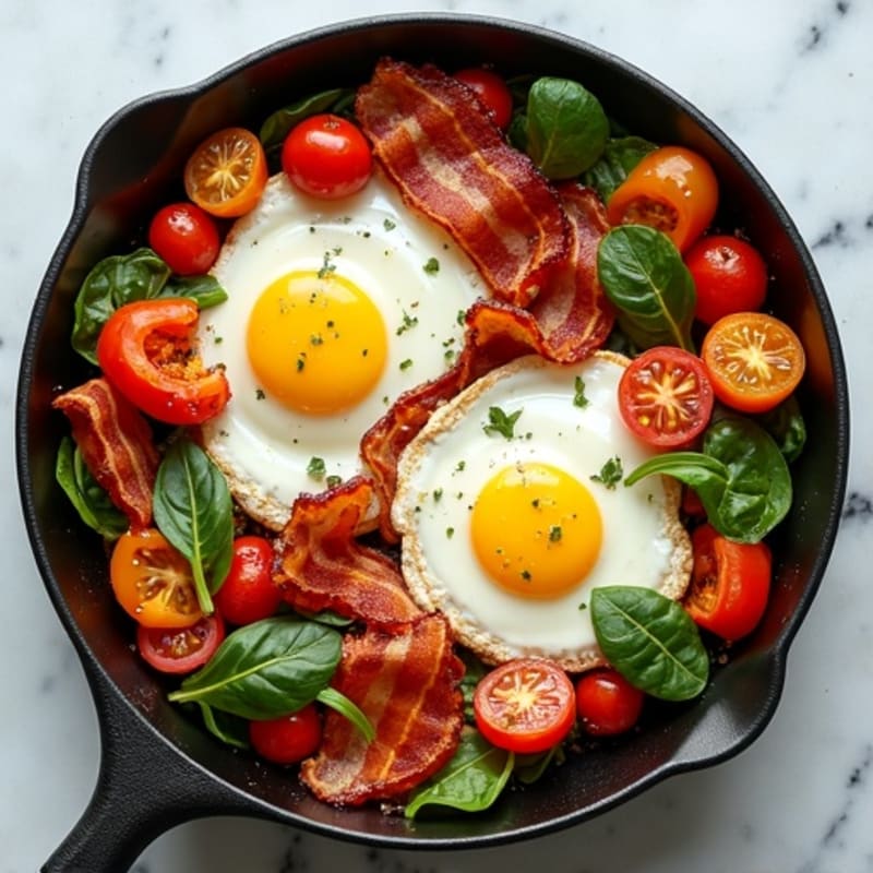 Crispy Sheet Pan Eggs with Roasted Vegetables