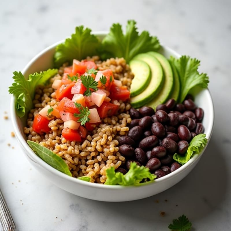 Lean Ground Turkey Taco Bowl with Fresh Salsa and Creamy Avocado