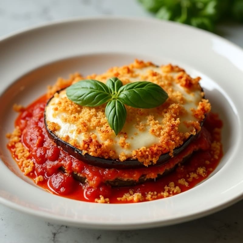 Crispy Baked Eggplant Parmesan