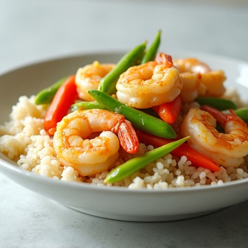 Shrimp and Egg White Vegetable Stir-Fry