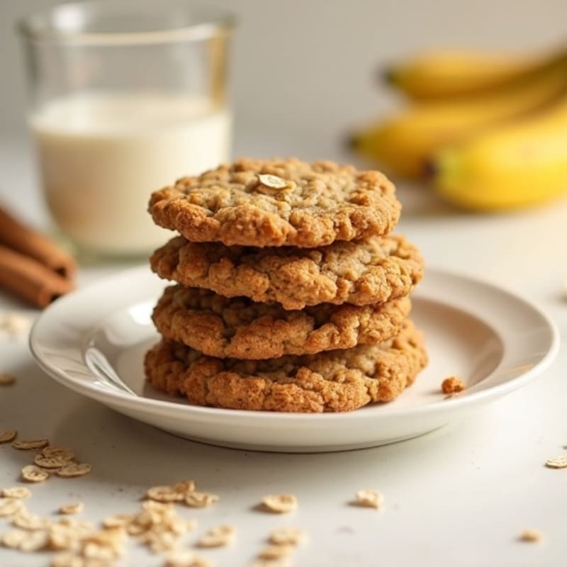 Chewy Banana Oat Cookies