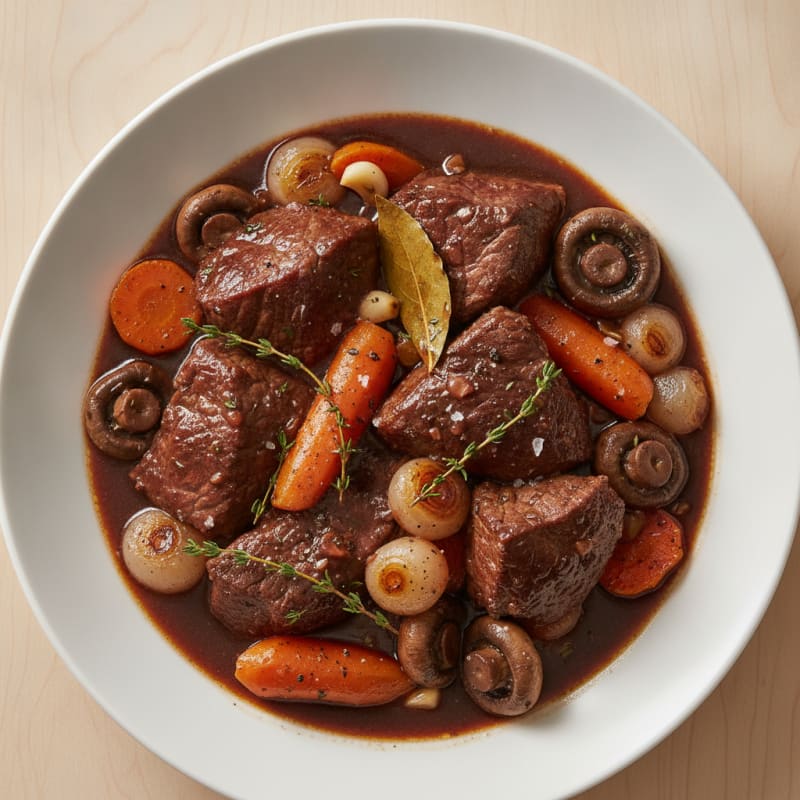 Beef Bourguignon with Pearl Onions