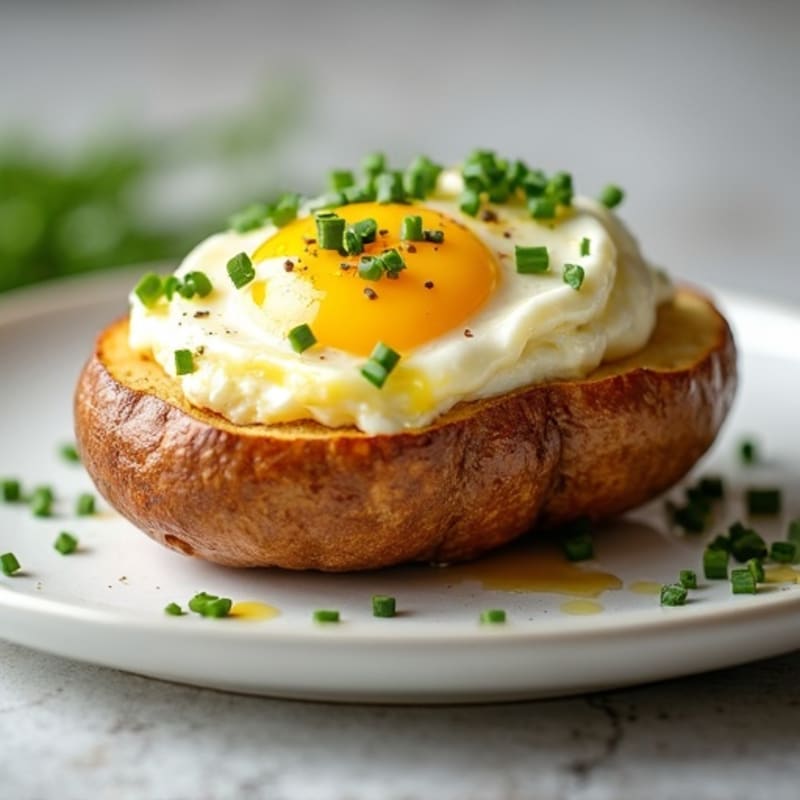 Crispy Twice-Baked Potatoes with Greek Yogurt and Chives