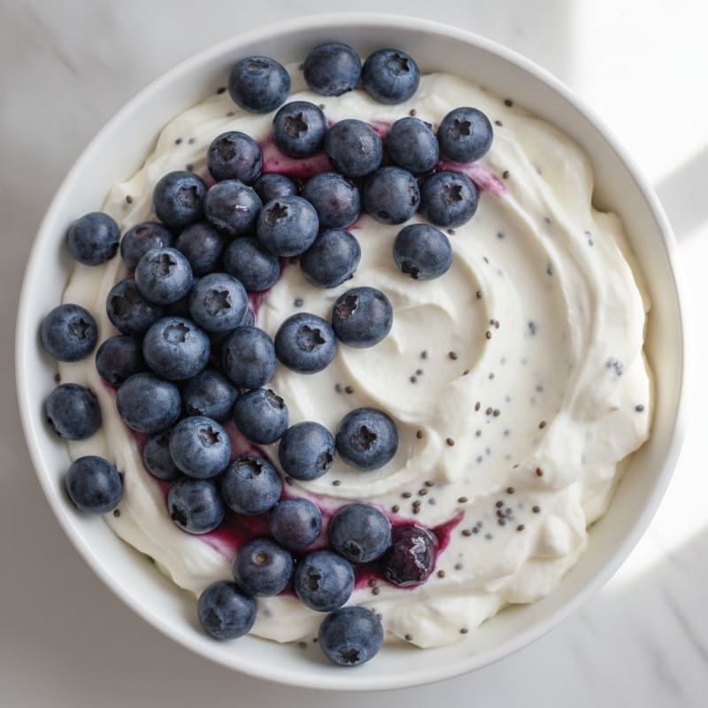 Silky Greek Yogurt Protein Pudding with Berries