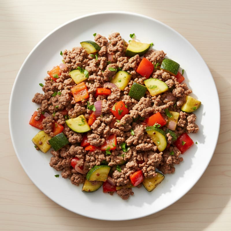 Savory Ground Beef and Vegetable Skillet