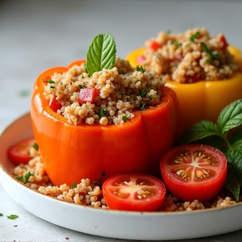 Protein-Packed Turkey and Quinoa Stuffed Bell Peppers