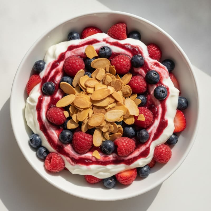 Creamy Greek Yogurt Protein Parfait with Mixed Berries