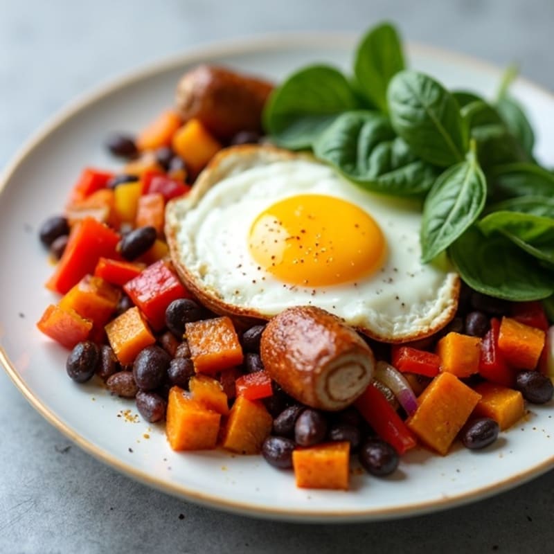 Protein-Packed Sweet Potato Hash with Eggs