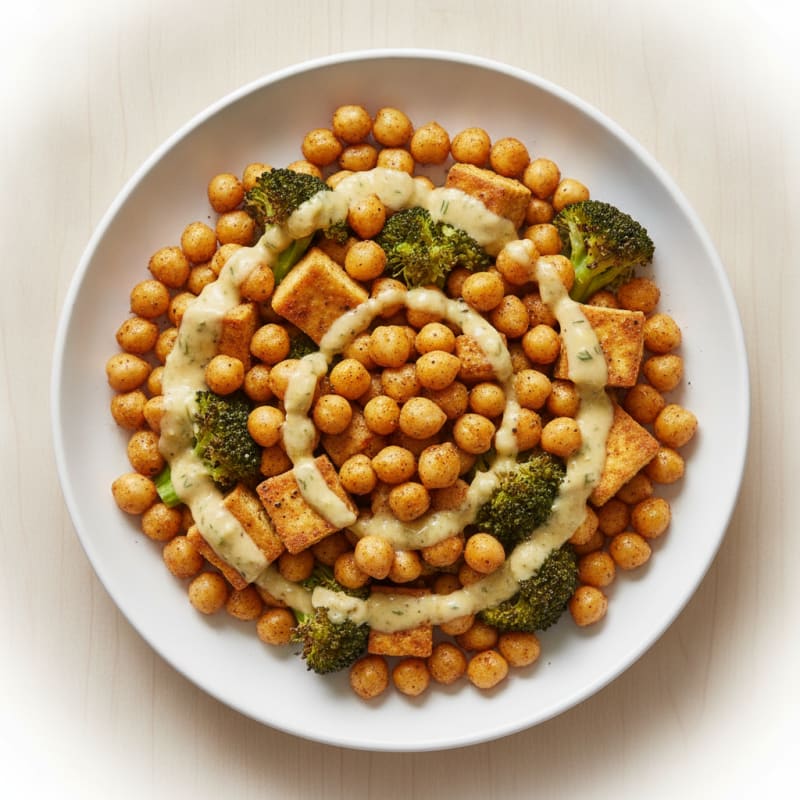 Roasted Vegetable and Chickpea Bowl