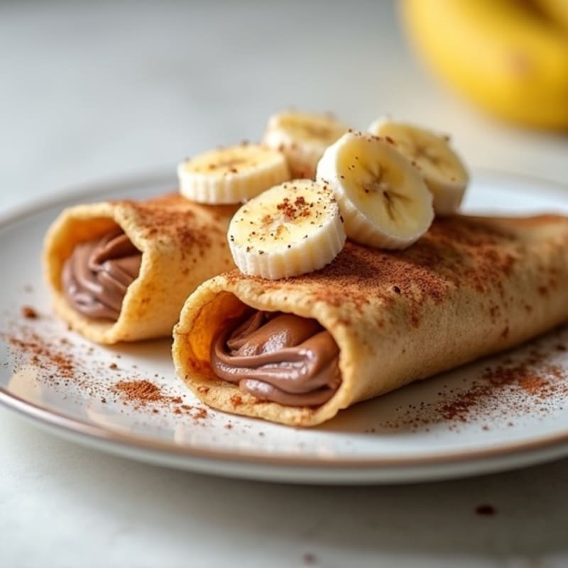 Protein Banana Crepes with Creamy Cacao Hazelnut Filling