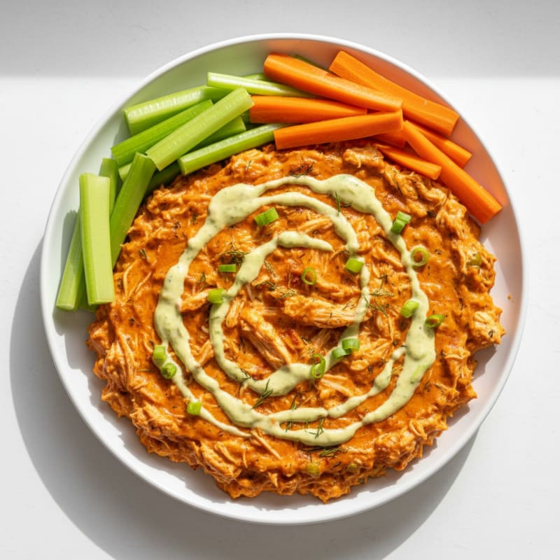 Buffalo Chicken Dip with Creamy Ranch