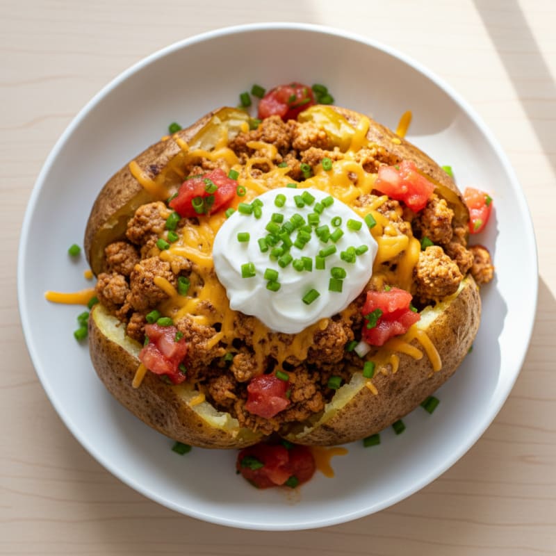 Hearty Loaded Baked Potatoes with Savory Toppings