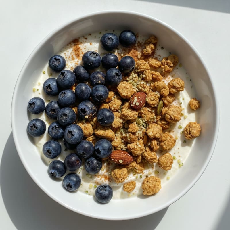 High-Protein Vegan Berry Yogurt Bowl