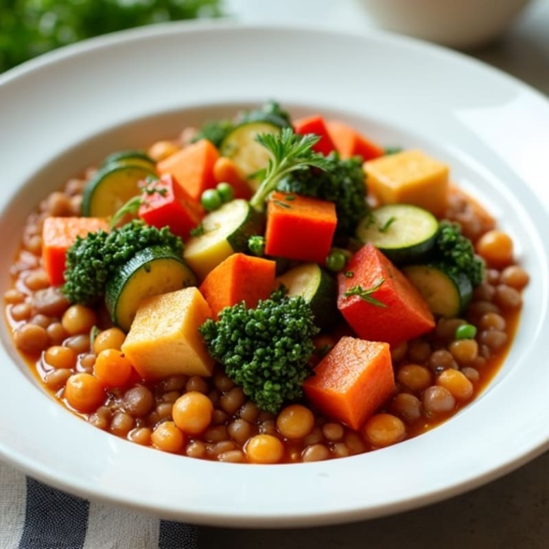 Hearty Braised Vegetable Stew with Fresh Herbs