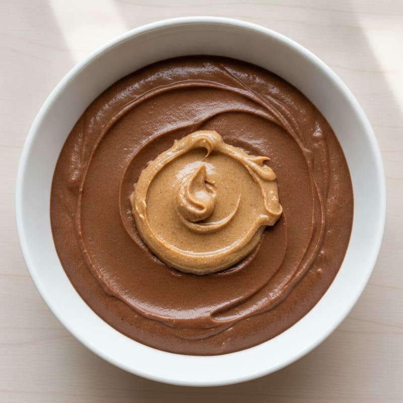 Silky Chocolate Protein Pudding with Almond Butter