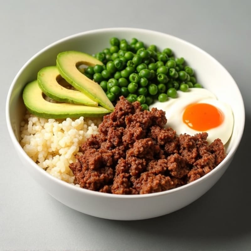 Seasoned Ground Beef Bowl with Special Sauce