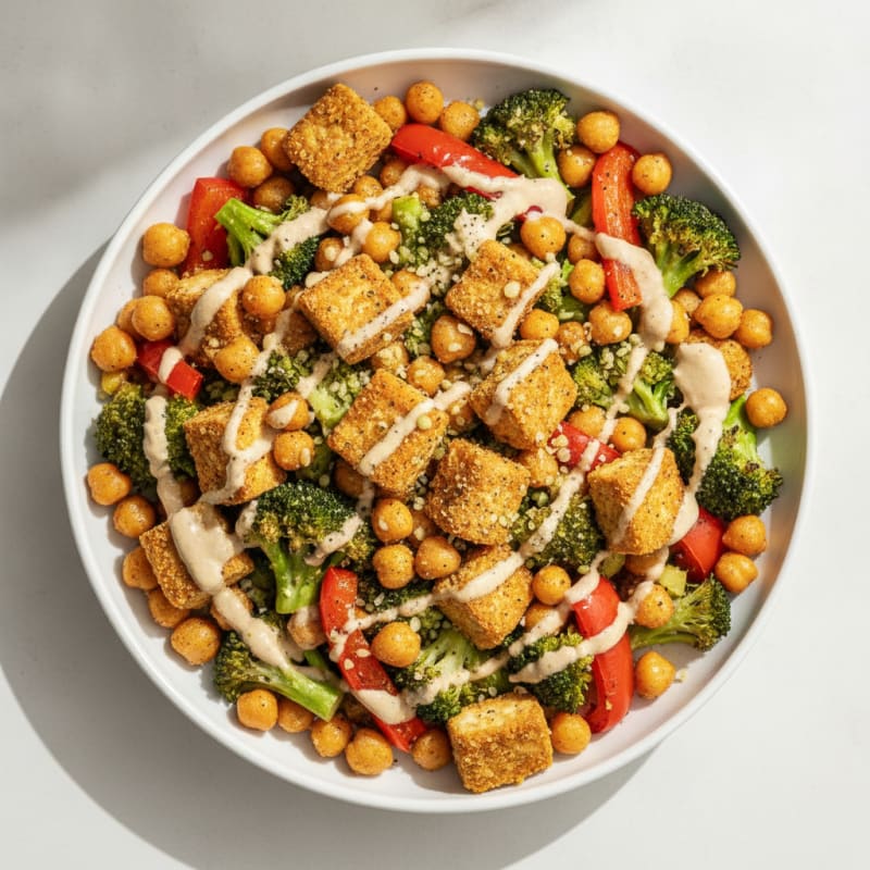 Roasted Vegetable and Chickpea Bowl