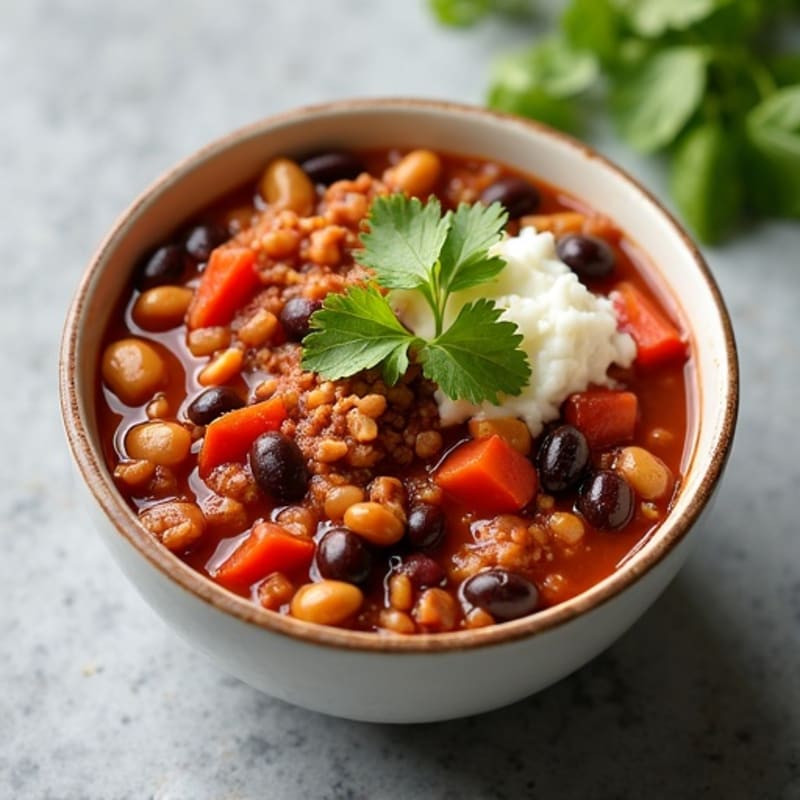 Hearty Three-Bean Turkey Chili