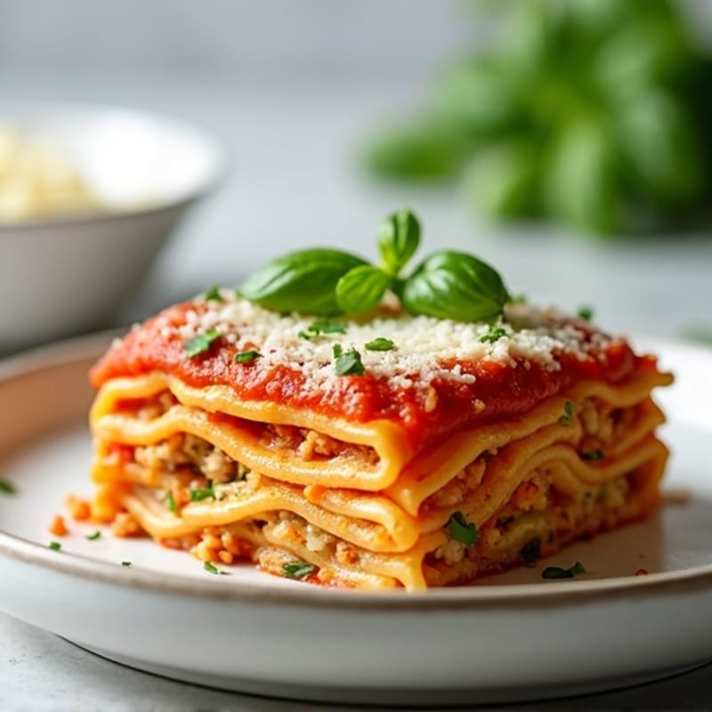 Lean Turkey Zucchini Lasagna Bake