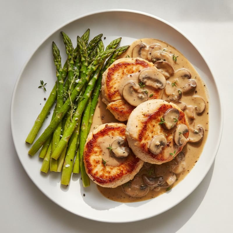 Chicken Tournedos with Mushroom Sauce