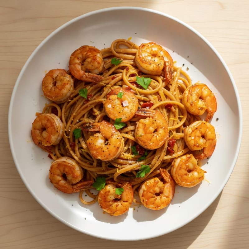 Spicy Calabrian Chili Shrimp Linguine