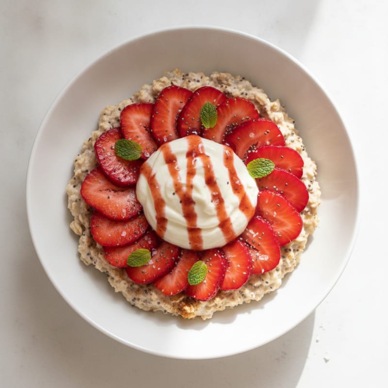 Strawberry Shortcake Overnight Oats