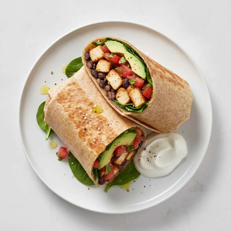 Chicken and Black Bean Burrito