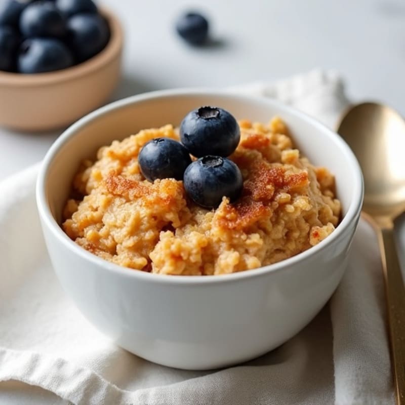 Gooey Baked Vanilla Bean Protein Oatmeal