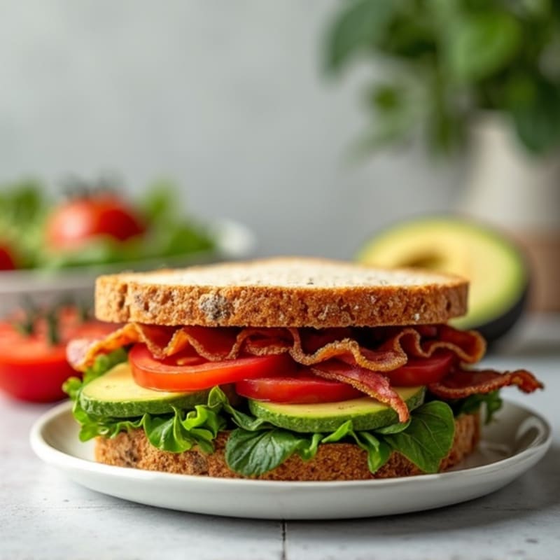 Crispy Turkey Bacon BLT with Fresh Greens and Creamy Avocado