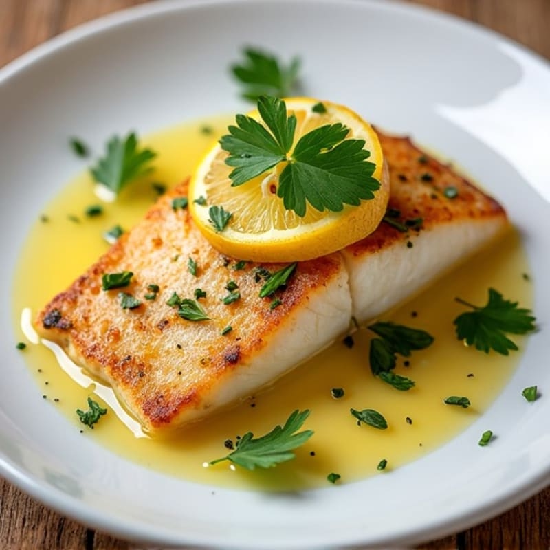 Lemon Herb Pan Seared Tilapia with Garlic Butter Sauce