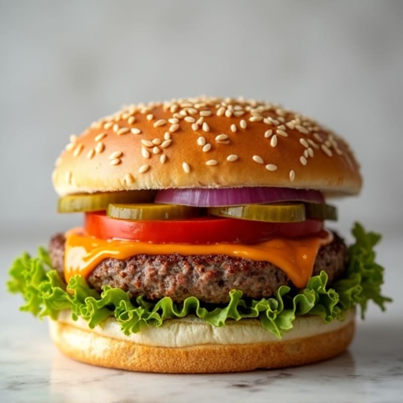 Crispy Lean Ground Beef Big Mac Style Salad