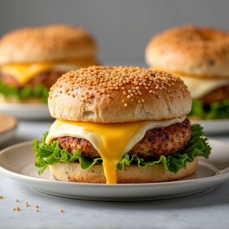 Parmesan-Crusted Mozzarella-Stuffed Lean Turkey Burgers