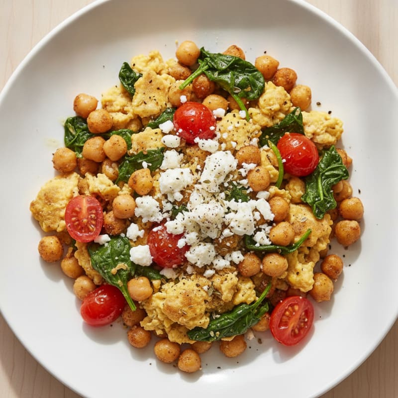Mediterranean Veggie Egg Scramble