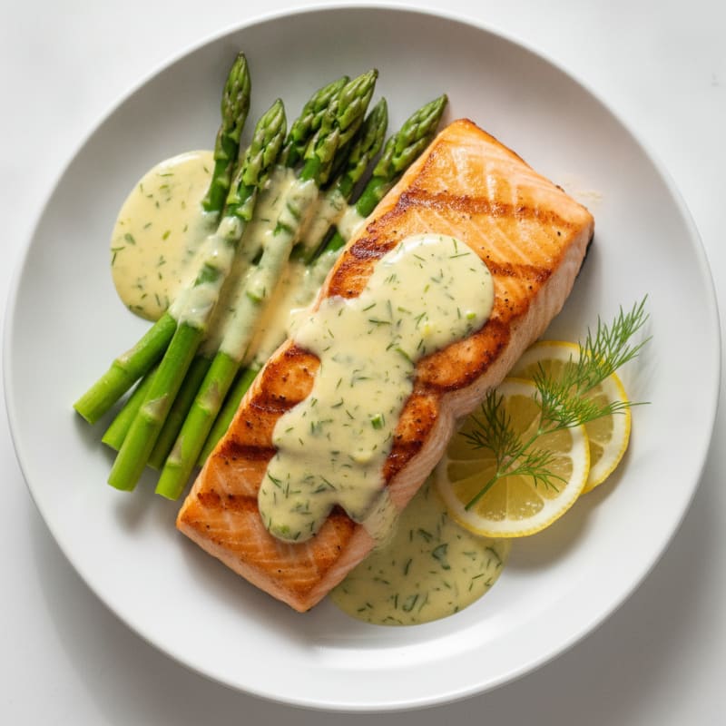 Pan-Seared Salmon with Lemon-Dill Sauce