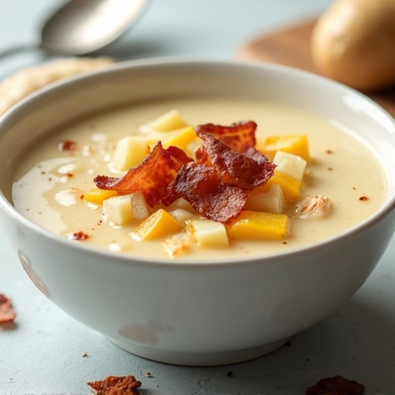 Healthy Creamy Loaded Potato Soup