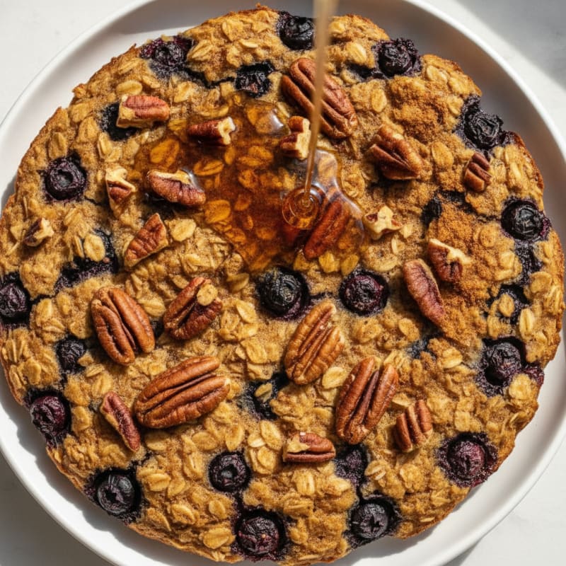 Blueberry Pecan Baked Oatmeal