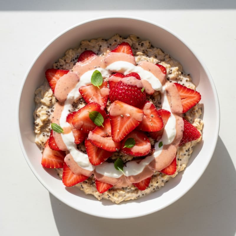 Strawberry Shortcake Overnight Oats