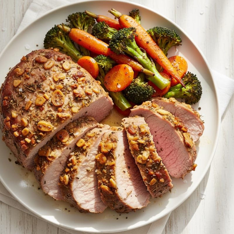 Garlic Herb Roasted Pork Loin