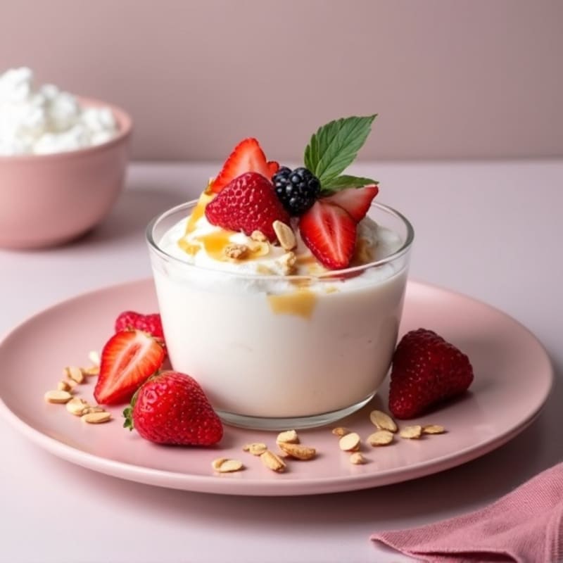 Greek Yogurt Protein Mousse with Berries