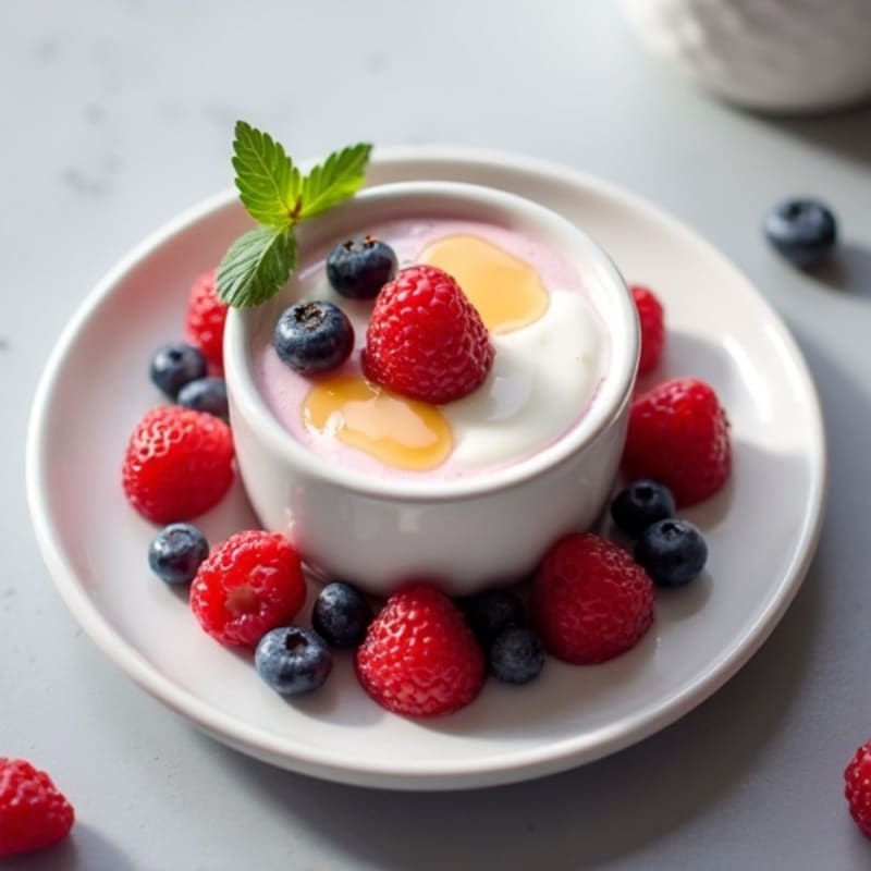 Silky Greek Yogurt Protein Mousse with Mixed Berries