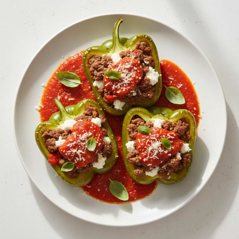 Beef and Ricotta Stuffed Peppers